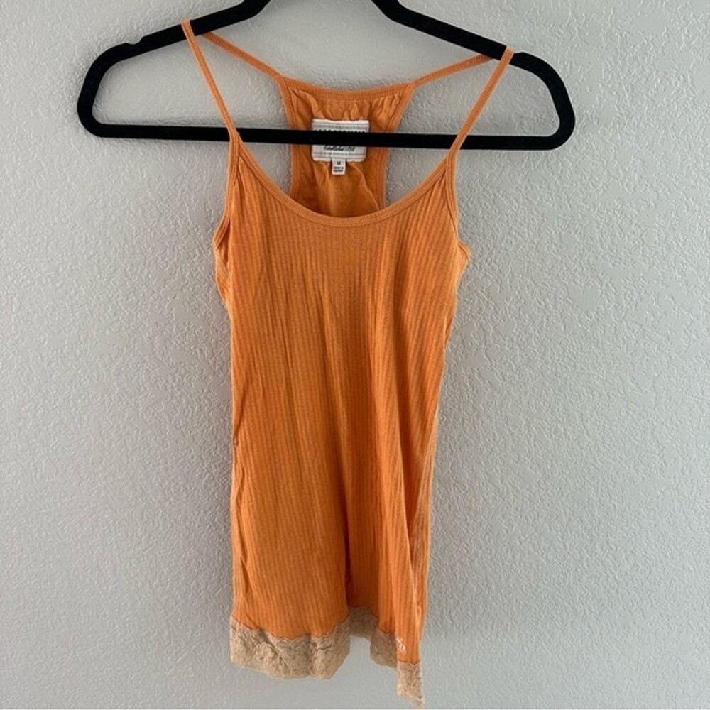 Abercrombie & fitch y2k 2000s lace trim cami with moose logo